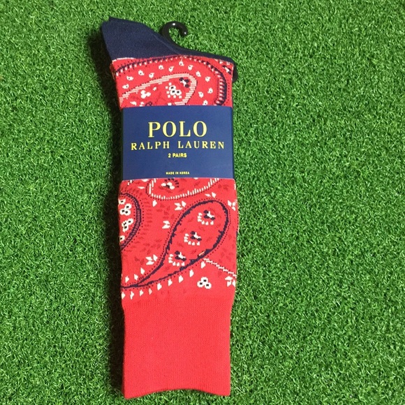 Ralph Lauren Ladies Cashmere Blend Crew Socks Red NWT